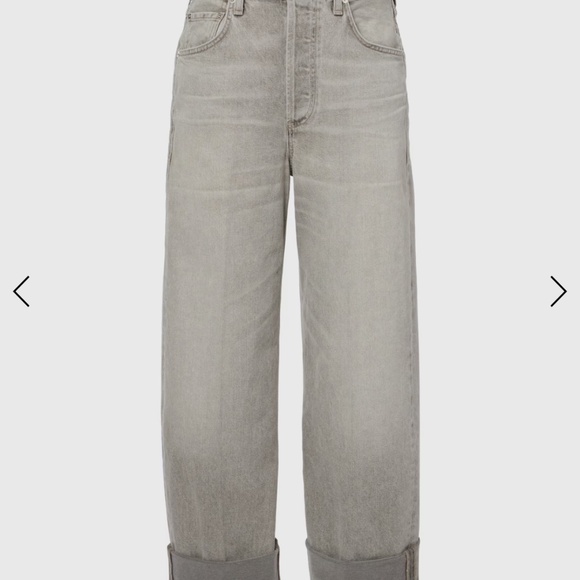 Citizens of Humanity Ayla Cuffed Grey Jeans Size 27 - Picture 1 of 6